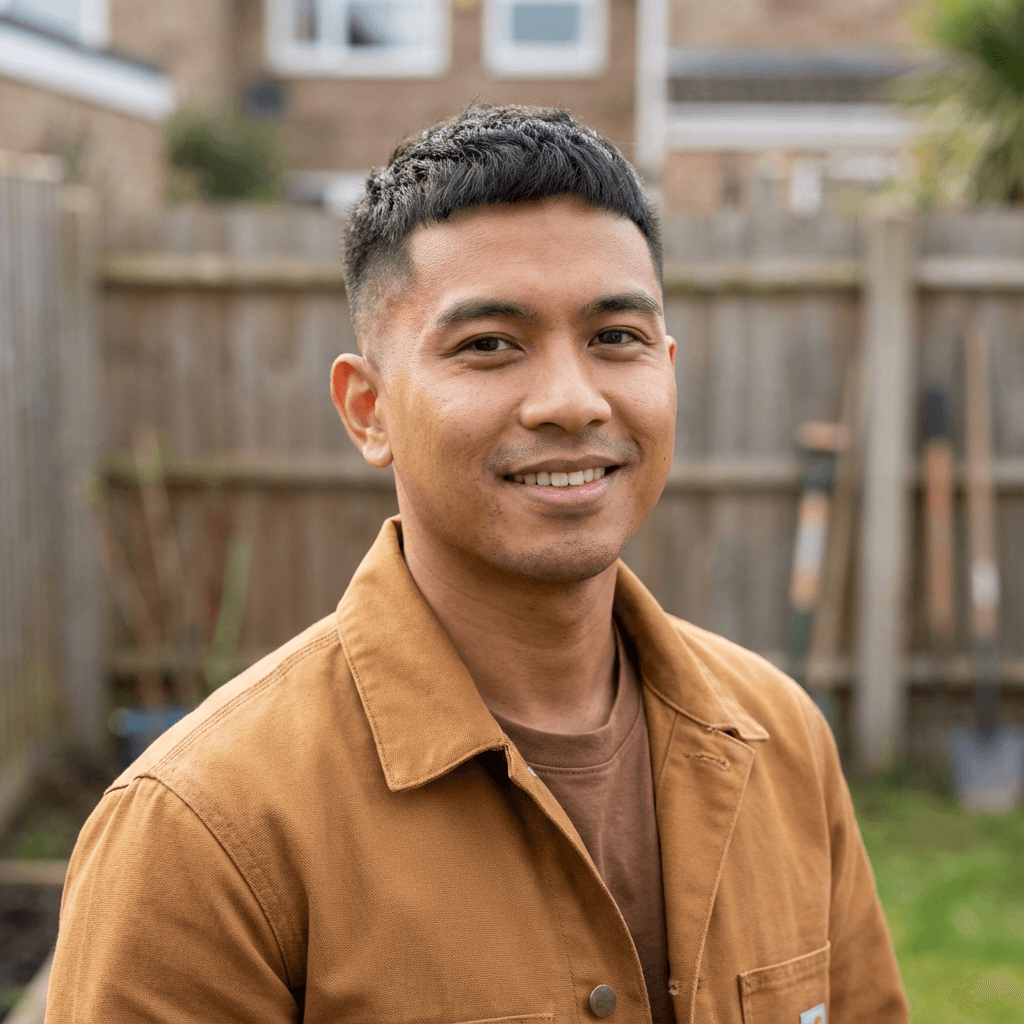 Chris Thompson, a male dog owner, with a confident smile